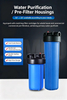 20-inch 3-stage whole house pre-filter with cabinet, Big Blue filter housing